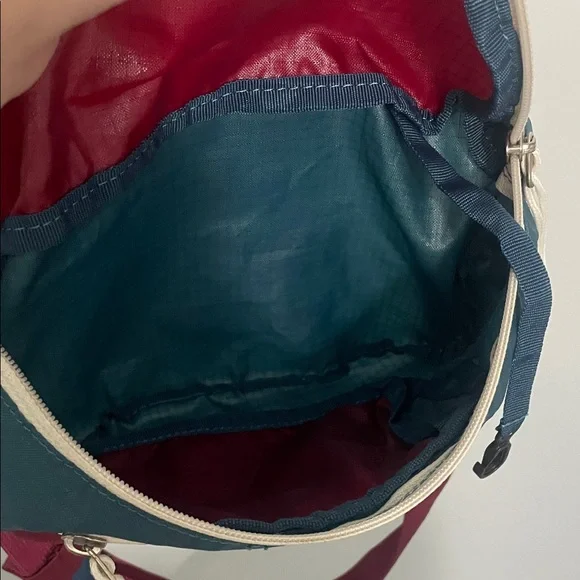 90’s Eddie Bauer Burgundy and Teal Waist Pack (Fanny Pack) - Picture 2 of 4